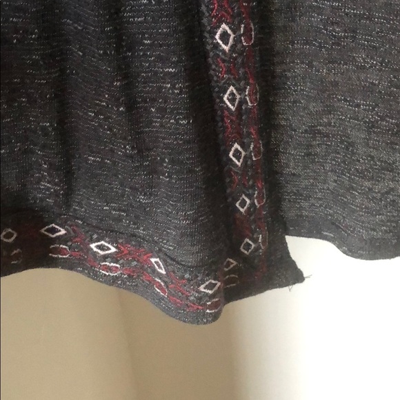 Gray open front hooded cardigan - Picture 3 of 3